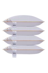 Ezysleep Luxury Goose Feather & Down Pillow - Set of 4 in White - thumbnail 1