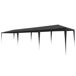 Berkfield Home Party Tent 3x9 m PE Anthracite in Black - thumbnail 1