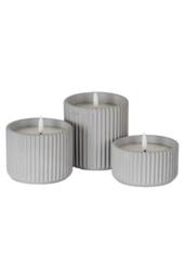 KDMD Luxe Collection Natural Glow Chalk Ribbed LED Candle - Medium in White - thumbnail 3