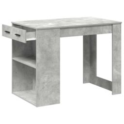 Berkfield Home Desk with Drawer & Shelf Concrete Grey 102x62x77.5 cm Engineered Wood - thumbnail 5