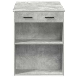 Berkfield Home Desk with Drawer & Shelf Concrete Grey 102x62x77.5 cm Engineered Wood - thumbnail 6