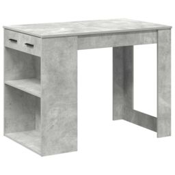 Berkfield Home Desk with Drawer & Shelf Concrete Grey 102x62x77.5 cm Engineered Wood - thumbnail 2