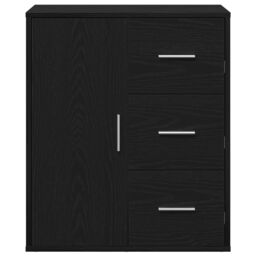 Berkfield Home Sideboard with Drawer with Shelf Black oak 60 x 31 x 70 cm Engineered wood - thumbnail 6