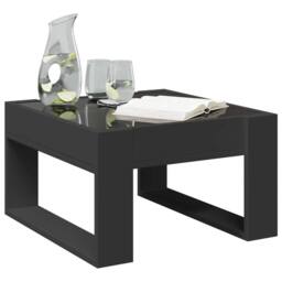 Berkfield Home Decorative Coffee Table with Infinity LED Black 50x53x30 cm - Size: 50 x 53 x 30 cm - thumbnail 5