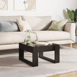 Berkfield Home Decorative Coffee Table with Infinity LED Black 50x53x30 cm - Size: 50 x 53 x 30 cm - thumbnail 4
