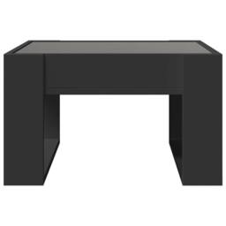 Berkfield Home Decorative Coffee Table with Infinity LED Black 50x53x30 cm - Size: 50 x 53 x 30 cm - thumbnail 7