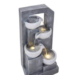 Living and Home Solar-Operated Fountain for Outdoor Gardening Décor in Grey - thumbnail 5