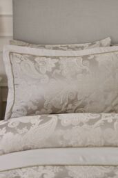 Catherine Lansfield 'Opulent Jacquard' Quilted Pillow sham Pair in Gold - Size: Standard Pillow Case - thumbnail 1