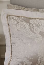 Catherine Lansfield 'Opulent Jacquard' Quilted Pillow sham Pair in Gold - Size: Standard Pillow Case - thumbnail 2