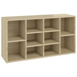 Berkfield Home Shoe Bench Sonoma Oak 103x30x54.5 cm Engineered Wood in Light Tan - thumbnail 3