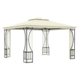 Berkfield Home Gazebo with Nets 300x300x265 cm Cream in Beige - Size: 300 x 300 x 265 cm - thumbnail 3