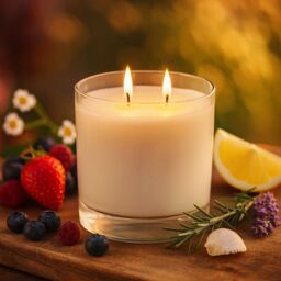 Nicola Spring 400g Soy Wax Scented Candle & Reed Diffuser Set - Summer Berries in Clear - thumbnail 2