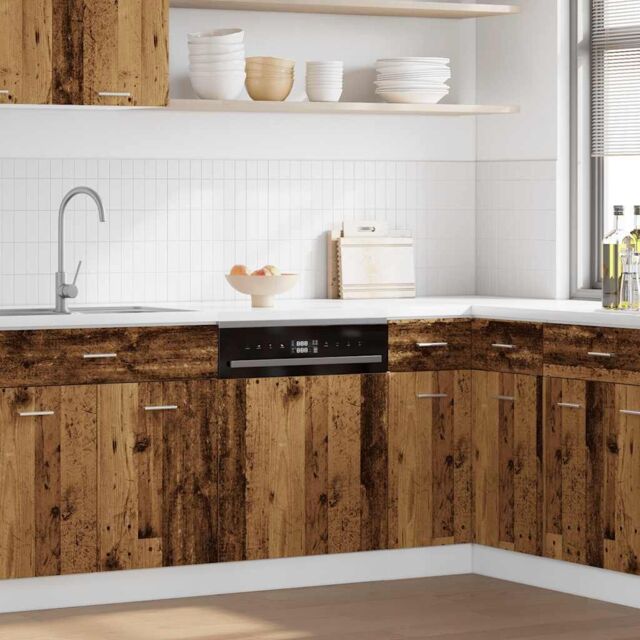 Berkfield Home Dishwasher Panel Lyon Old Wood 60x1.5x67 cm Engineered Wood in Brown - image 1