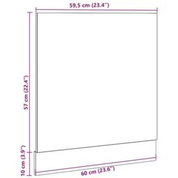 Berkfield Home Dishwasher Panel Lyon Old Wood 60x1.5x67 cm Engineered Wood in Brown - thumbnail 8