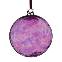 Sienna Glass 8cm Friendship Ball Pink & Purple
