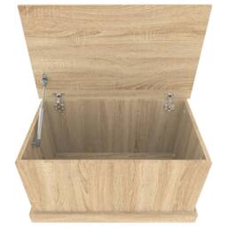 Berkfield Home Storage Box Sonoma Oak 70x40x38 cm Engineered Wood in Light Tan - Size: 70 x 40 x 38 cm - thumbnail 8