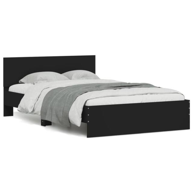 Berkfield Home Bed Frame without Mattress Black 120x190 cm Small Double - image 1