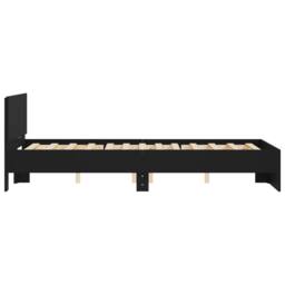 Berkfield Home Bed Frame without Mattress Black 120x190 cm Small Double - thumbnail 6