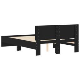 Berkfield Home Bed Frame without Mattress Black 120x190 cm Small Double - thumbnail 7