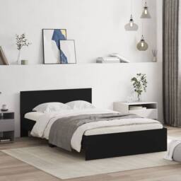 Berkfield Home Bed Frame without Mattress Black 120x190 cm Small Double - thumbnail 2
