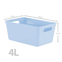 simpa 4L Plastic Studio Organiser Trays with Handles - Set of 6 in Pale Blue - thumbnail 4