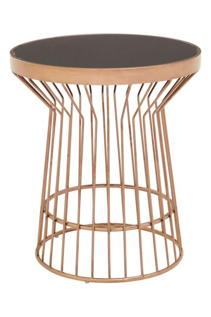 Orsina Elegant Design Copper Finish Round Side Table, Durable Side Table For Livingroom, Versatile Lounge Table in Gold - image 1