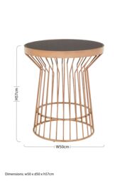 Orsina Elegant Design Copper Finish Round Side Table, Durable Side Table For Livingroom, Versatile Lounge Table in Gold - thumbnail 4