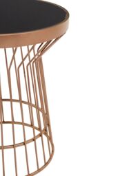 Orsina Elegant Design Copper Finish Round Side Table, Durable Side Table For Livingroom, Versatile Lounge Table in Gold - thumbnail 3