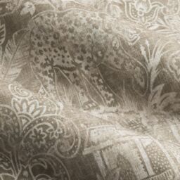 Wylder Tropics Bengal Chenille Eyelet Curtains in Beige - Size: 229 cm width x 229 cm drop - thumbnail 4