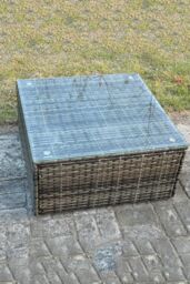 Fimous Lounge Rattan Sofa Set With Tables Stool Outdoor Furniture 5 Seater in Dark Grey - thumbnail 3