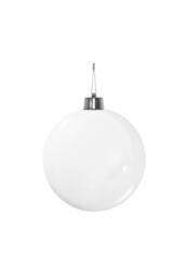 KDMD White Shiny Shatterproof Bauble x1 20cm