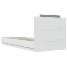 Berkfield Home Durable Bed Frame with LED without Mattress White 90x200 cm - thumbnail 8