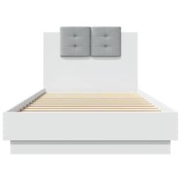 Berkfield Home Durable Bed Frame with LED without Mattress White 90x200 cm - thumbnail 6