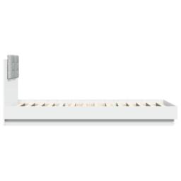 Berkfield Home Durable Bed Frame with LED without Mattress White 90x200 cm - thumbnail 7