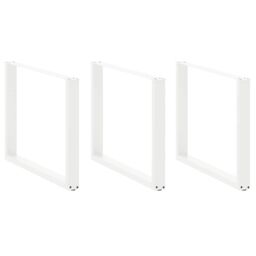 Berkfield Home Coffee Table Legs U-Shaped 2 pcs White 100x(72-73) cm Steel - thumbnail 1