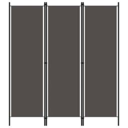Berkfield Home 3-Panel Room Divider Anthracite 150x180 cm in Dark Grey - thumbnail 2