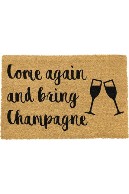 Artsy Mats Bring Champagne Doormat - Regular 60x40cm in Black - Size: 40 cm x 60 cm - image 1