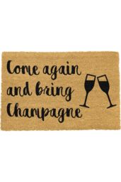Artsy Mats Bring Champagne Doormat - Regular 60x40cm in Black - Size: 40 cm x 60 cm - thumbnail 1
