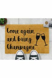 Artsy Mats Bring Champagne Doormat - Regular 60x40cm in Black - Size: 40 cm x 60 cm - thumbnail 4
