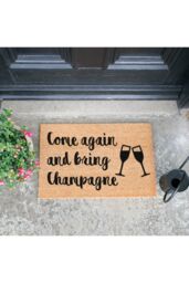 Artsy Mats Bring Champagne Doormat - Regular 60x40cm in Black - Size: 40 cm x 60 cm - thumbnail 3