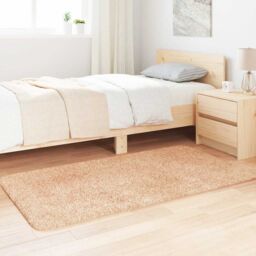 Berkfield Home Shaggy Rug High Pile NAVARRA Beige 80x150 cm Polyester - Size: Medium - thumbnail 3