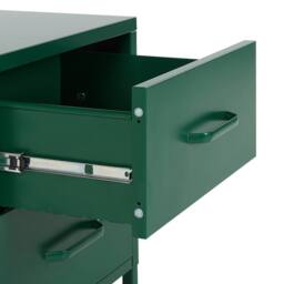 Wyld and Coco Green Steel Nightstand - 2 Drawer Bedside Table - thumbnail 6