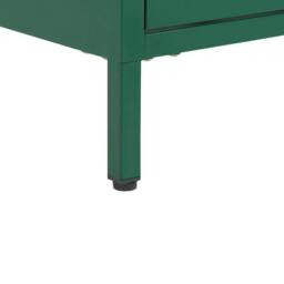 Wyld and Coco Green Steel Nightstand - 2 Drawer Bedside Table - thumbnail 7