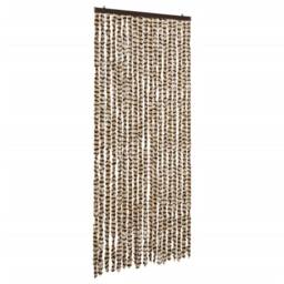 Berkfield Home Insect Curtain Beige & Brown 56x185 cm Chenille - thumbnail 2