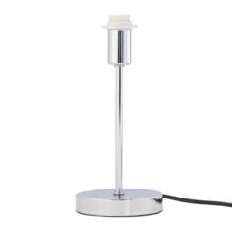First Choice Lighting Chrome Touch Operated Table Lamp with Grey Cotton Shade in Silver - thumbnail 9