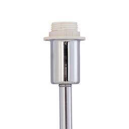 First Choice Lighting Chrome Touch Operated Table Lamp with Grey Cotton Shade in Silver - thumbnail 7
