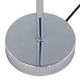 First Choice Lighting Chrome Touch Operated Table Lamp with Grey Cotton Shade in Silver - thumbnail 8