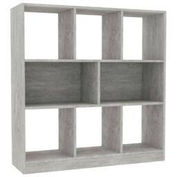 Berkfield Home Book Cabinet Concrete Grey 97.5x29.5x100 cm Engineered Wood - thumbnail 2