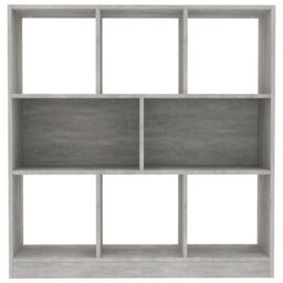 Berkfield Home Book Cabinet Concrete Grey 97.5x29.5x100 cm Engineered Wood - thumbnail 4