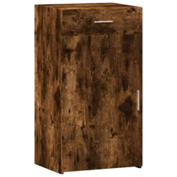 Berkfield Home Sideboard Smoked Oak 50x42.5x93 cm Engineered Wood in Brown - thumbnail 2